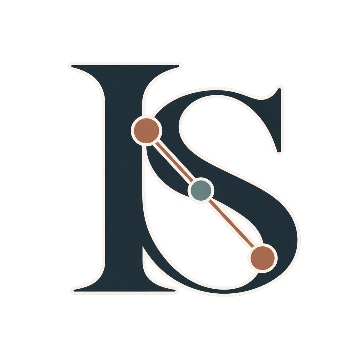 Outlined IS monogram logo for Iris Seaman